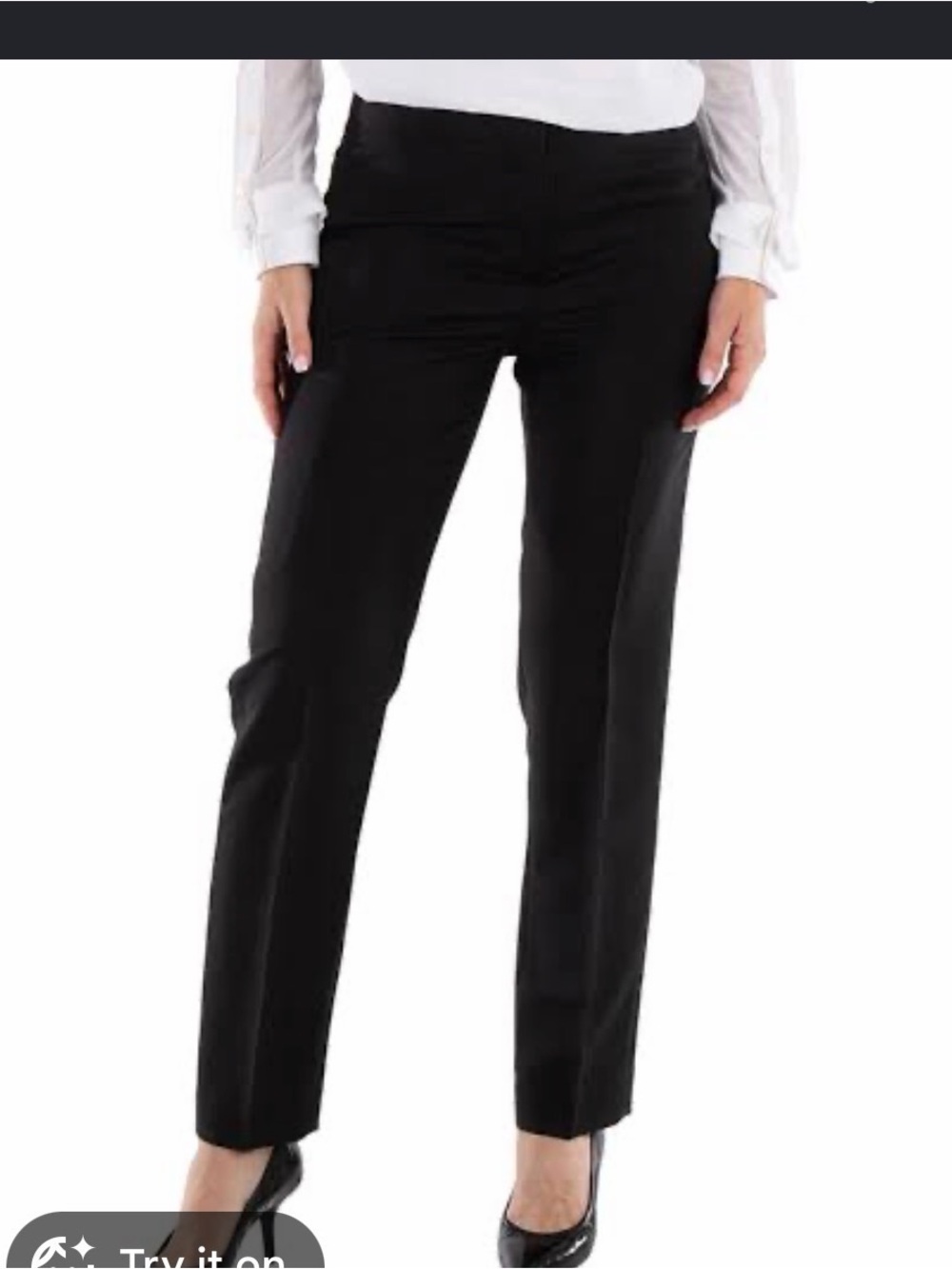 Burberry Black Women's Straight-Leg Dress Trousers